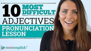 10 DIFFICULT ADJECTIVES | English Pronunciation Lesson
