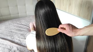 ASMR gentle hair brushing by my husband (no talking)