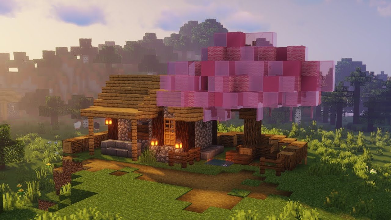 Cherry Blossom House !! [ Minecraft 1.15.2 ] Sildur's Enhanced Default ...