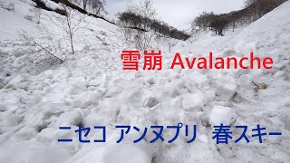 ニセコ アンヌプリ春スキー「雪崩･Avalanche」2022.4月中旬