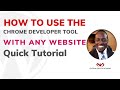 How to Use the Chrome Developer Tool with WordPress Websites or Any Website