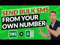 Send BULK SMS From Your OWN Number Using EXCEL [Template]