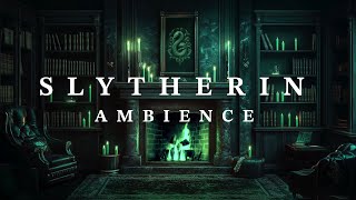Slytherin Inspired Fireplace Ambience ASMR 🐍 | 8 hrs Sleep Study Fire Sounds 🔥