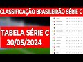 TABELA DO CAMPEONATO BRASILEIRO SÉRIE C | CLASSIFICAÇÃO DO BRASILEIRÃO SÉRIE C 2024 - 30/05/2024