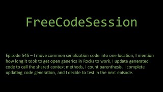 FreeCodeSession - Episode 545