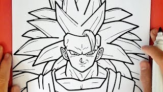 COMO DESENHAR O GOKU SUPER SAYAJIN 3