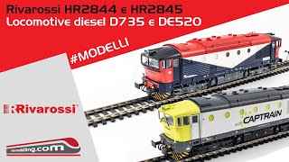 Modellismo Ferroviario: locomotive diesel D735 e DE520 di  Rivarossi HR2844 e HR2845