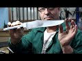 forjing a feather damascus steel bowie in 19 minutes