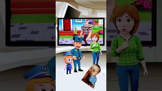 পুলিশ ভাই আমি বাচ্চাকে পারছি না। #shorts #cartoon #animation