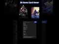 CSS 3d Game Card Hover Effect || CSS Amazing Modern Card for game website #shorts
