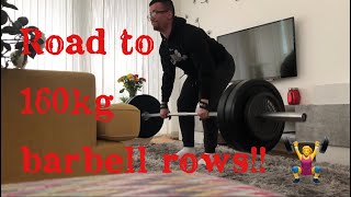 130kg / 287lbs Barbell rows x 4!!