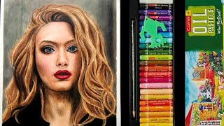 Oil Pastel Portrait Painting for beginners step by step