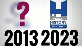 Ewolucja loga Polsat Viasat History (2013-2023)