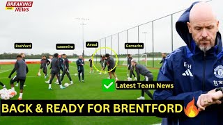 🟢BREAKING!! Yoro,Ugarte,Rash,Martinez,Ugarte,Højlund🔥🔥Man United training,injury Ahead of BRENTFORD📅