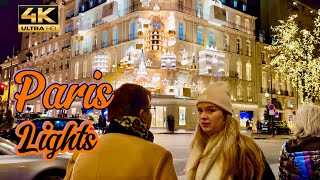 Paris Christmas Lights 2024 4k🎄Champs-Élysées Christmas Lights/7 Days of Christmas in Paris day 2