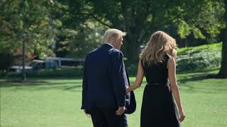 President Trump, First Lady Melania Trump depart White House to head to final pr