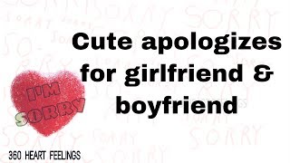 Cute apologize message for girlfriend & boyfriend | Sweet apologies quotes status video