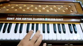 797 L #learn_shabad_kirtan on harmonium keertan tutorial ( gur poora milavey) easy learning