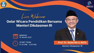 Gelar Wicara Pendidikan Bersama Menteri Dikdasmen RI dengan 300 Guru Bangka Belitung