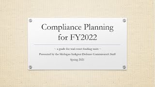 MIDC compliance planning FY22 overview