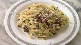 Recette de cuisine - Tagliatelle aux champignons