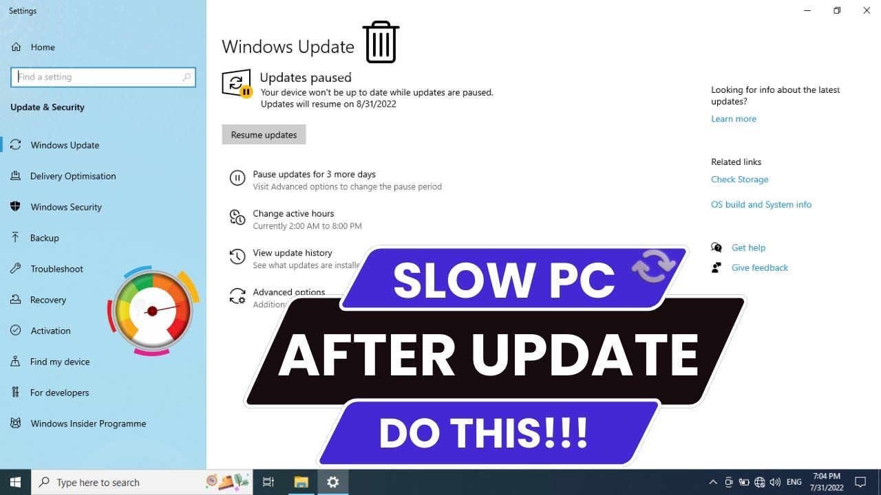 How To Fix Slow PC Performance Issues After Windows Update - Fix Slow ...