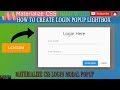 how to create simple login popup box using materialize css | modal popup css