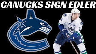 Vancouver Canucks Sign Alex Edler