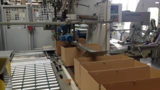 FORMEUSE DE CAISSES AVEC ALIMENTATION ET EVACUATION AUTOMATIQUE MACHINE BOBST - CJL PACK