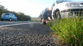 Rob Baldwin break down, blown tyre Llandefalle hill 17/09/2019