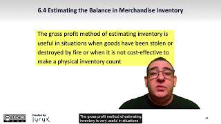 Learning Objective 6.4: Estimating the Balance in Merchandise Inventory