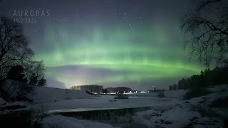 Real-Time Auroras 19.2.2025 (Nautelankoski, Lieto, Finland)