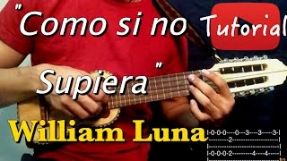 Como si no supiera - William Luna Charango solo Tutorial/Cover Guitarra