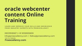 Oracle WebCenter Content | Oracle WebCenter Content: Professional Online Training \u0026 Certification