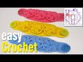 Easy Crochet: How to Crochet Face Mask Adapter. Free Puff stitch flower Face Mask Adapter pattern.