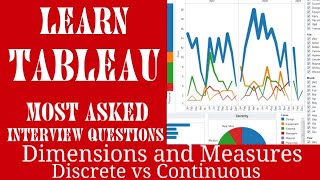 Most Asked Tableau Interview Questions| Dimensions and Measures | Discrete vs Continuous Tableau
