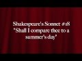 Shakespeare's Sonnet #18:  