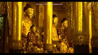 Shwe Dagon Pagoda in 4K. Yangon Myanmar.