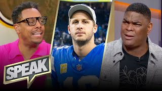 LeBron’s NBA vs NFL take, Rams-Eagles, \u0026 is this the Lions’ best shot to win a Super Bowl? | SPEAK