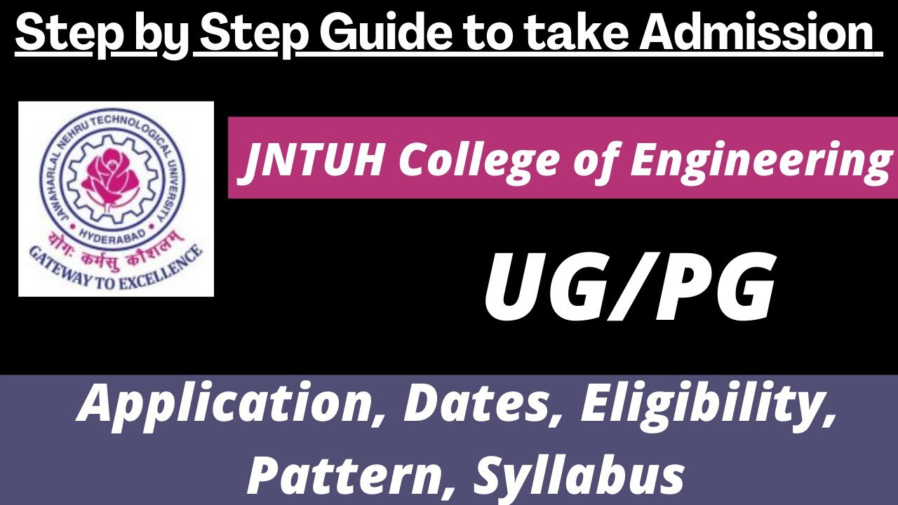 JNTUH College Of Engineering Admission 2022: Application, Dates ...