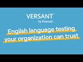 versant by pearson english speaking and listening test demonstration