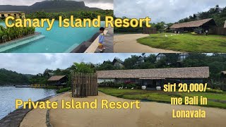 Full Bali feeling in Lonavala|| Canary Island Resort| First private island resort with beach