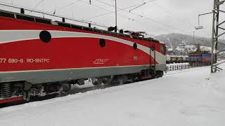 Tren IR473 Budapesta - Bucuresti Nord pleaca din Predeal cu 477-690-8 - 17.01.2021