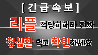 [리플 코인]  청심환 복용필수 적당히해라진짜