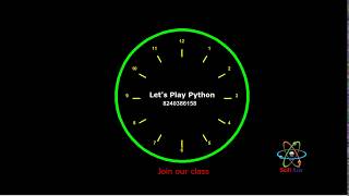 Clock using python program by SciFi Axis