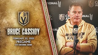 Bruce Cassidy Pregame 2/22: Anticipating High Pace Tonight