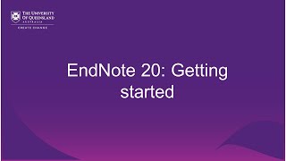 EndNote 20: Getting started