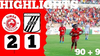 MAGOLI YOTE:; SIMBA SC 🇹🇿 🆚 CS SFAXIEN 🇹🇳 |2-1| Goli Pili La KIBU DENIS |Kombe La Shirikisho 2024/25