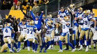 Grey Cup: Winnipeg Blue Bombers tame Hamilton Tiger-Cats in overtime