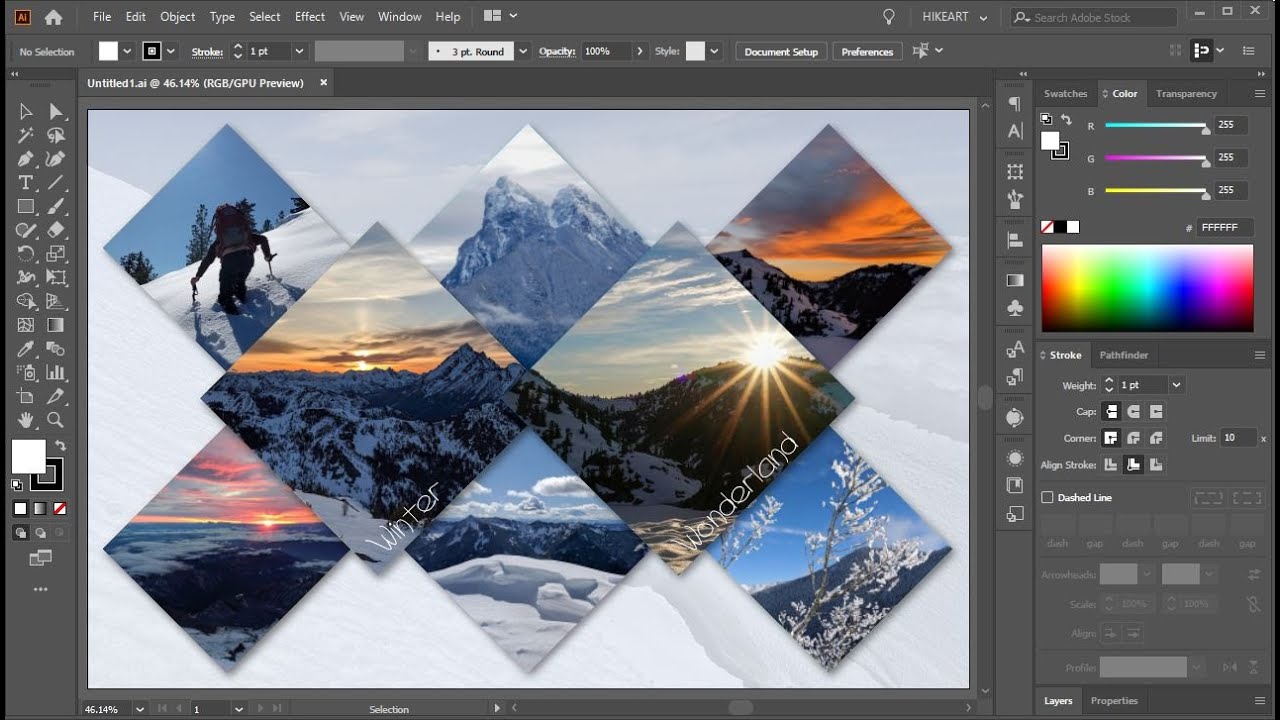 How To Create A Photo Collage In Adobe Illustrator Youtube